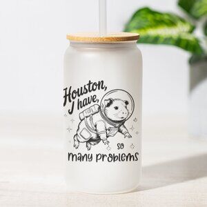 Houston I Have So Many Problems Hamster Astronaut Tumbler, Funny Space Nerd Gift